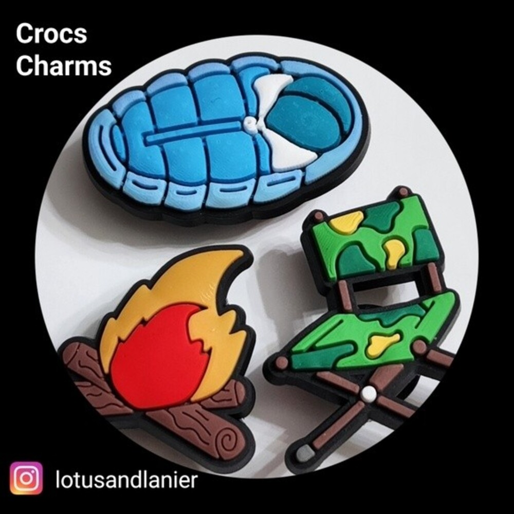 Shoe Charms "Camping" Charms Set of 3